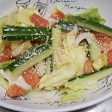 トマトレタスきゅうりの中華サラダ